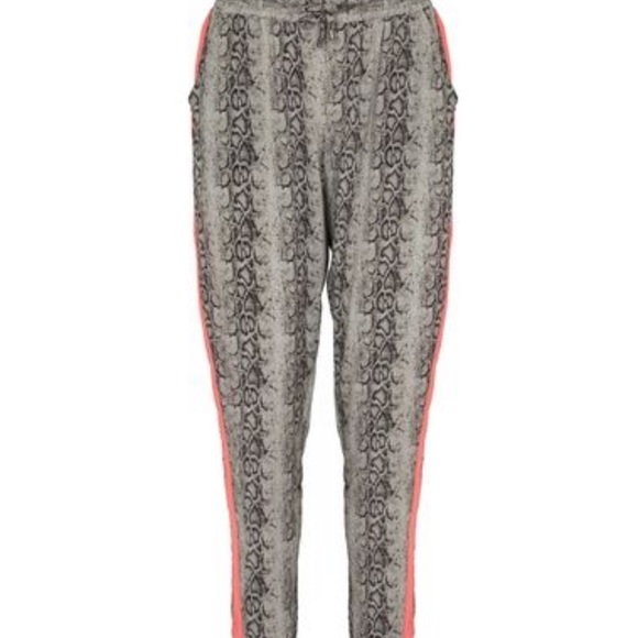 Custommade snake print neon stripe silk pants - Picture 1 of 5